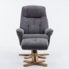 Dubai Recliner Chair & Footstool in Lisbon Grey